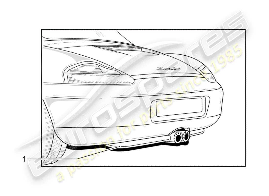 porsche 2003 (tequipment) exhaust system parts diagram