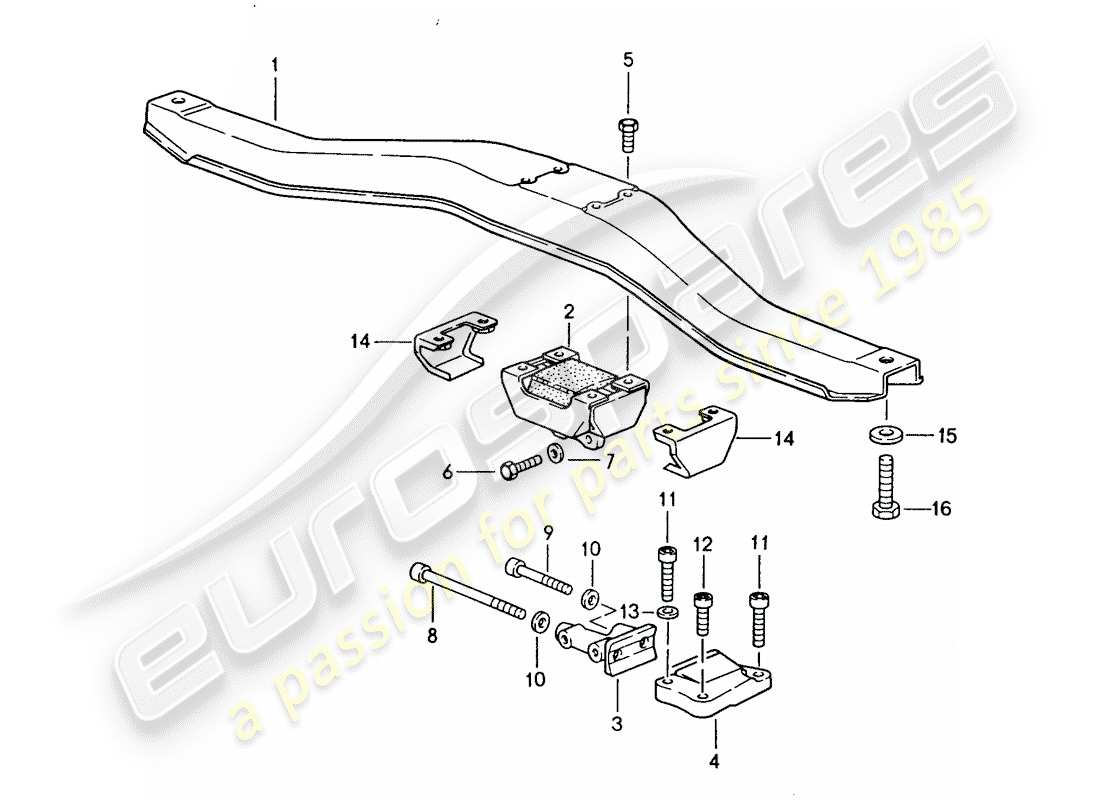 porsche 1986 (944) transmission suspension - automatic transmission part diagram