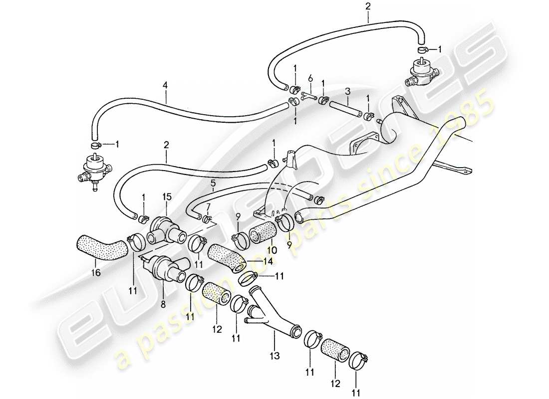 porsche 1987 (959) mixture preparation 3 parts diagram