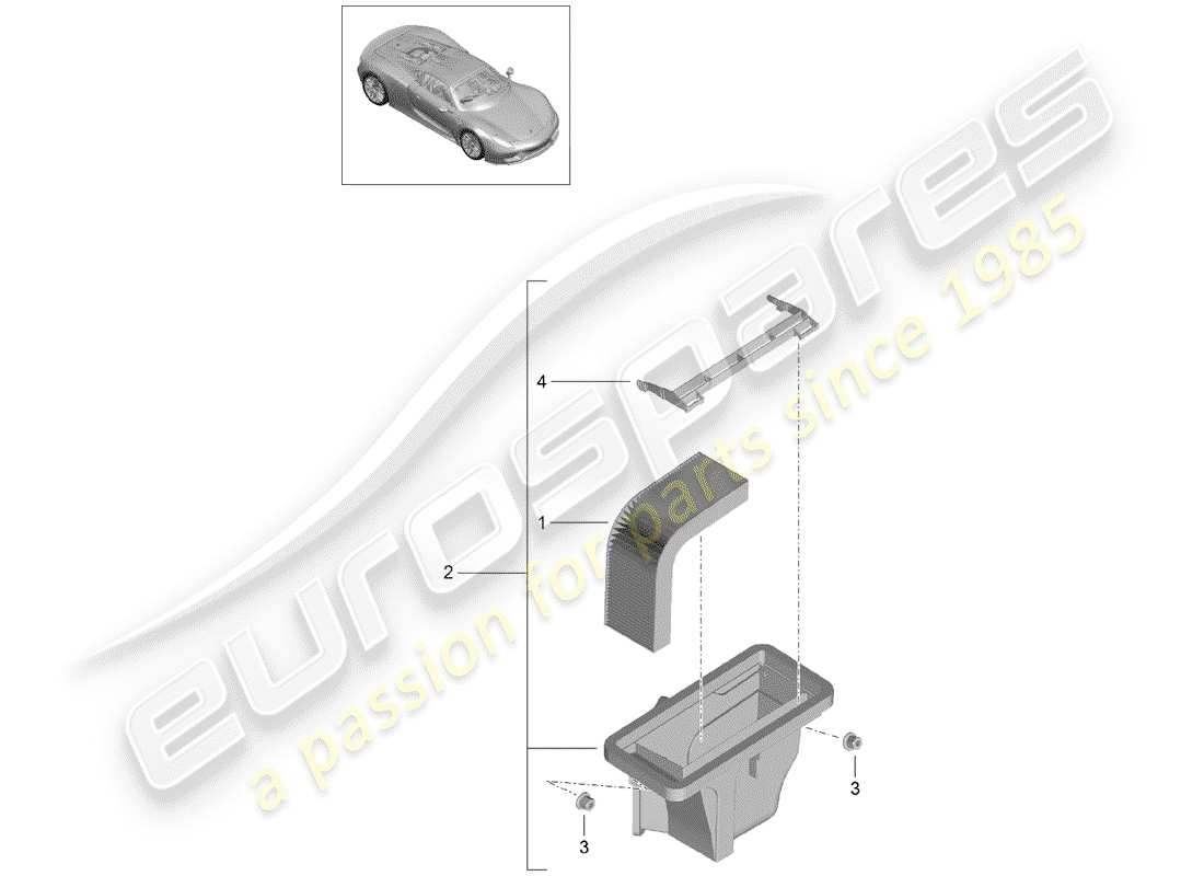 porsche 2015 (918 spyder) replacement fresh air filter parts diagram