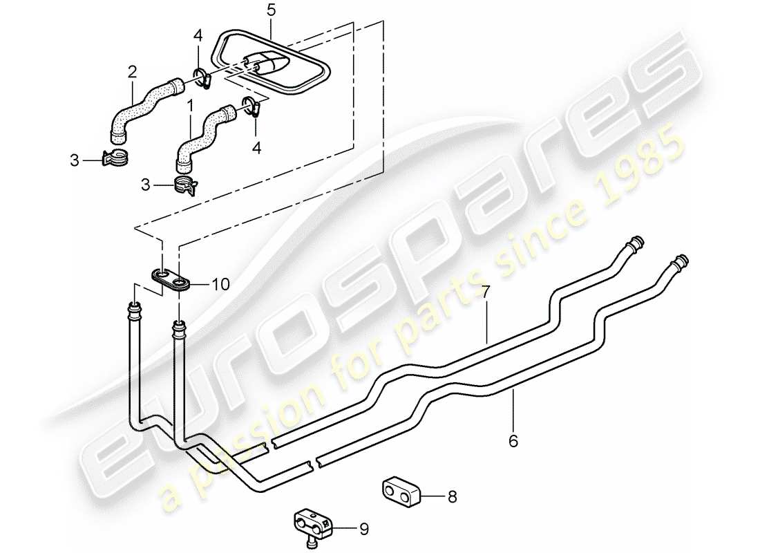 porsche 2010 (997-2 gt3) heating system 1 parts diagram
