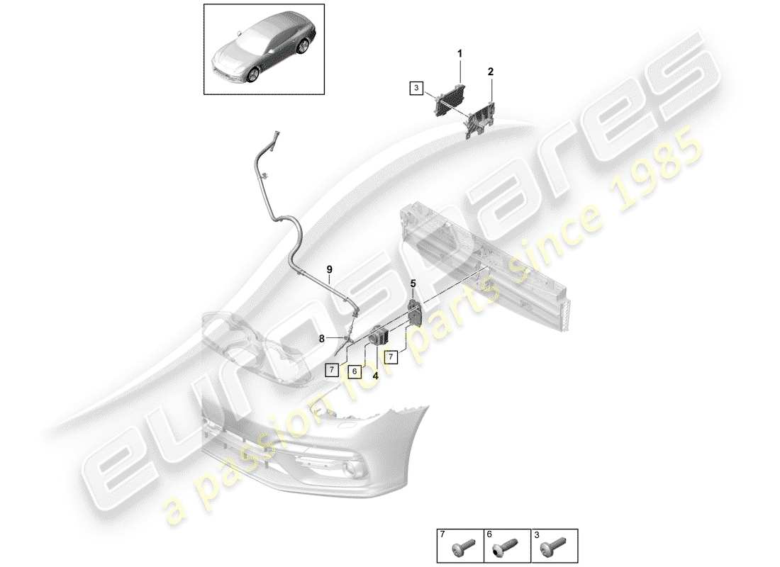 porsche 2019 (panamera 971-1) individual parts for vehicles with night vision system part diagram
