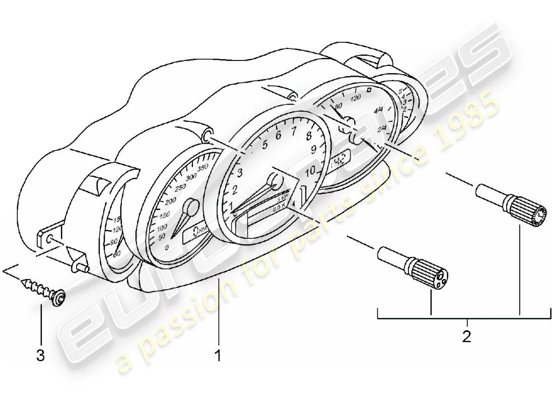 porsche 2004 (carrera gt) instruments - complete parts diagram