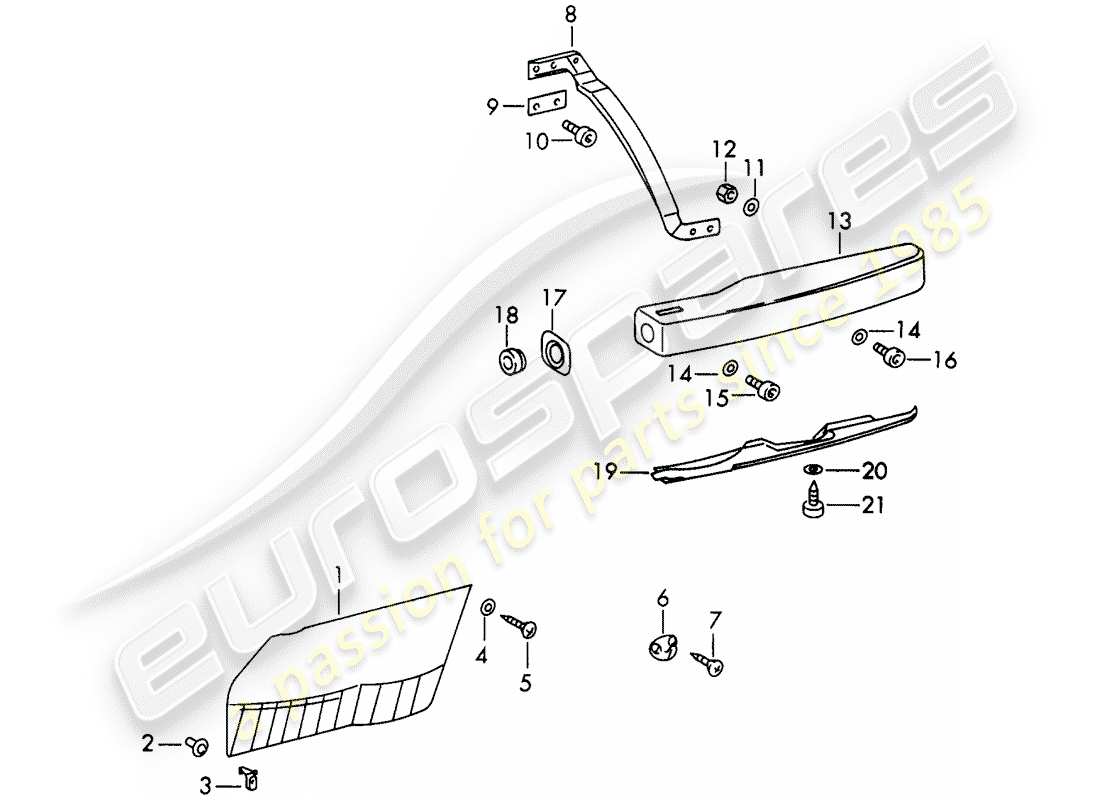 porsche 1967 (911/912) interior equipment - doors - d >> - mj 1968 parts diagram