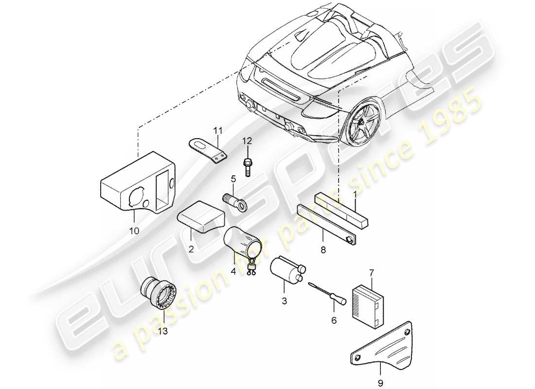 porsche 2005 (carrera gt) tool part diagram