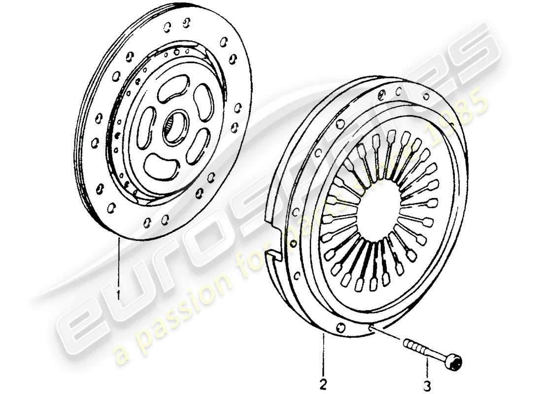 porsche 1990 (964) clutch - d - mj 1990>> parts diagram