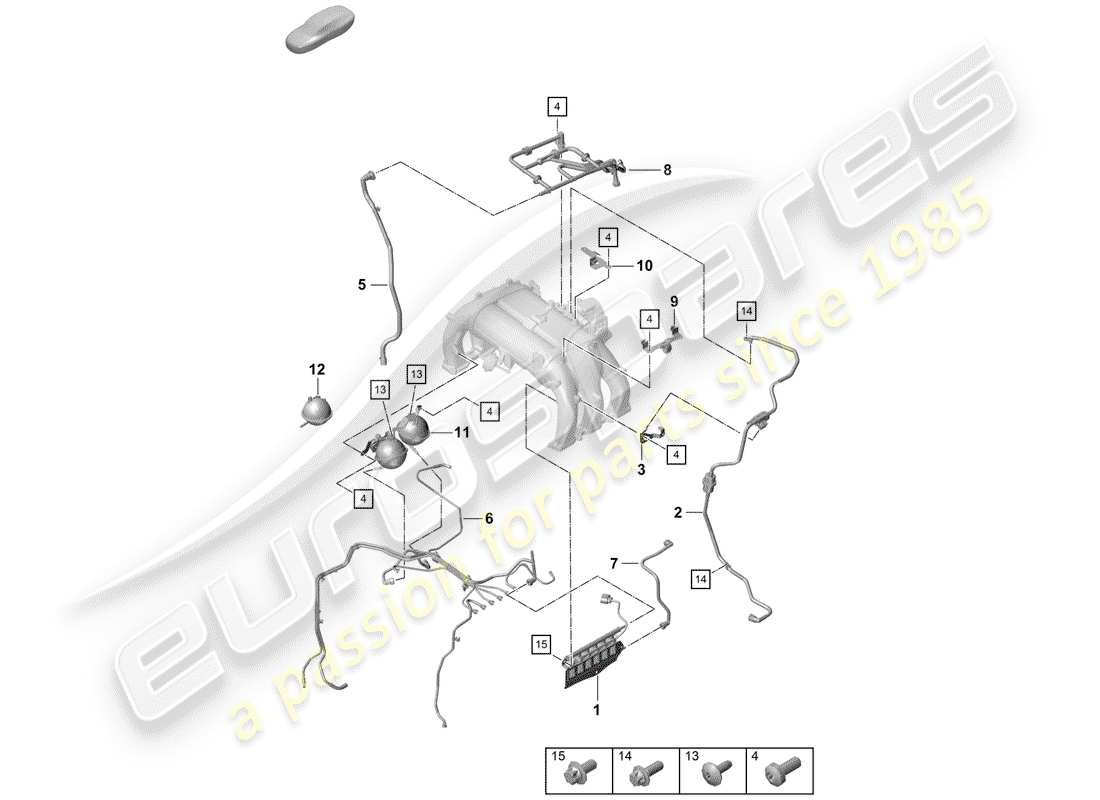 porsche 2020 (718 boxster spyder) vacuum system engine parts diagram