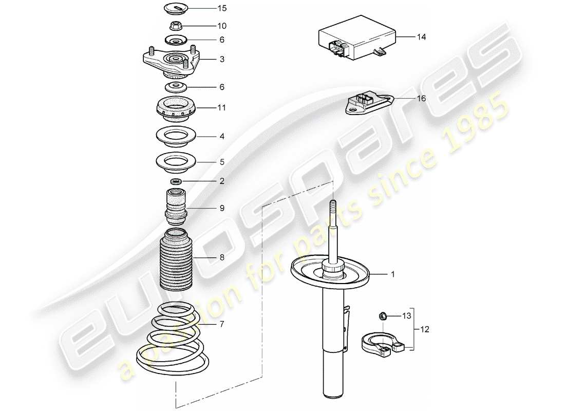 porsche 997 (2005) suspension parts diagram