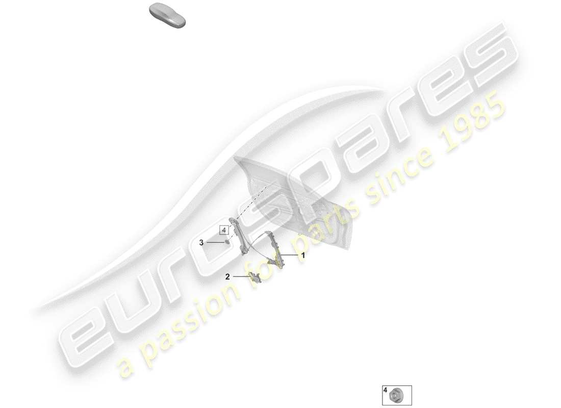 porsche 2020 (992-1) window regulator parts diagram