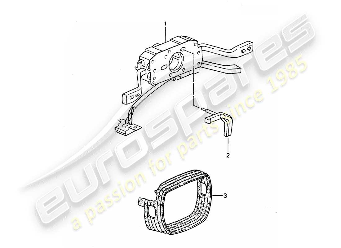 porsche 1995 (968) steering column switch part diagram