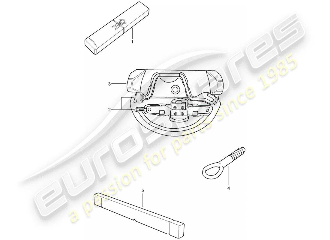 porsche 2009 (997-2) tool parts diagram