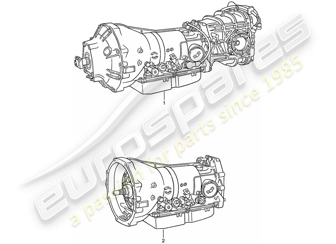 porsche 1989 (928) automatic transmission - replacement transmission parts diagram