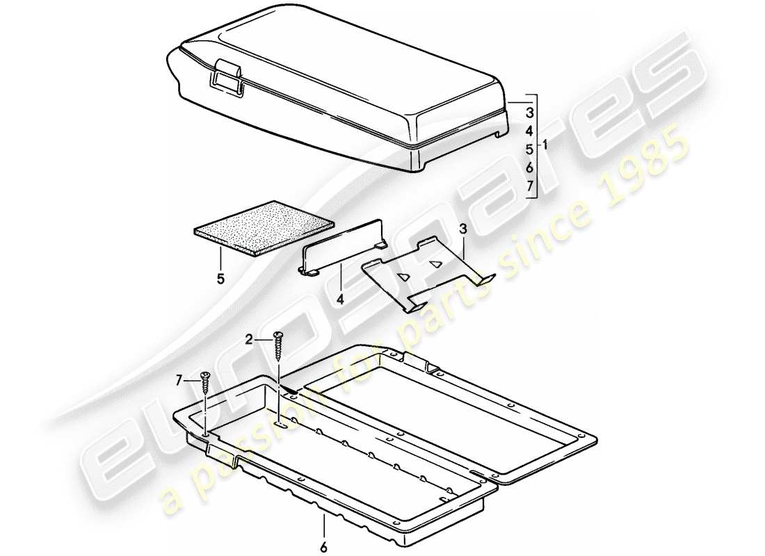 porsche 1986 (924s) cassette holder parts diagram