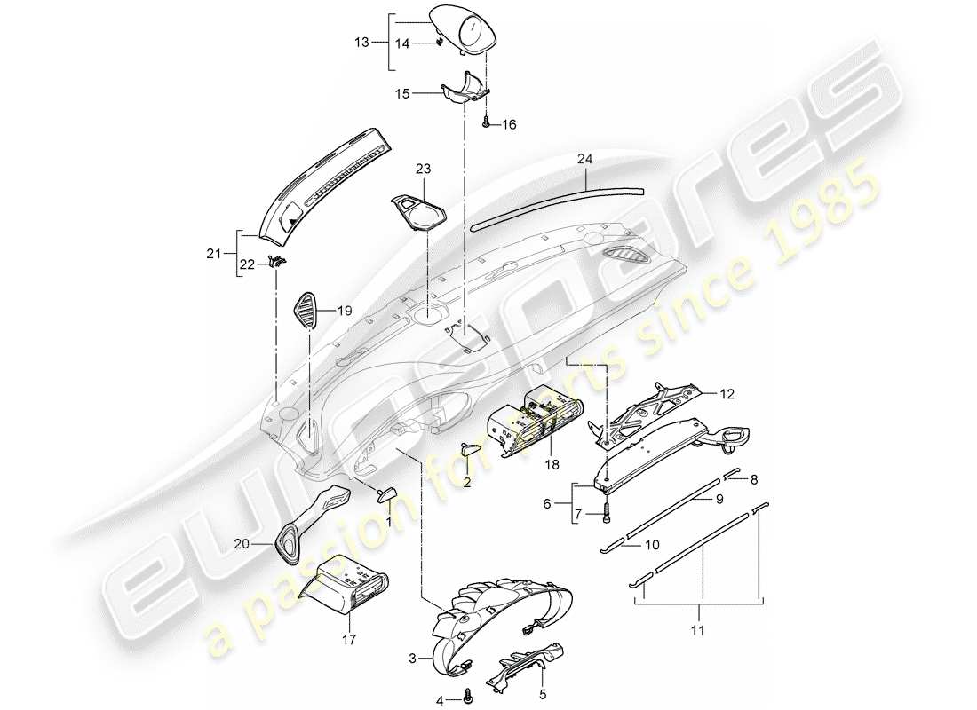porsche 2009 (997-2) accessories parts diagram
