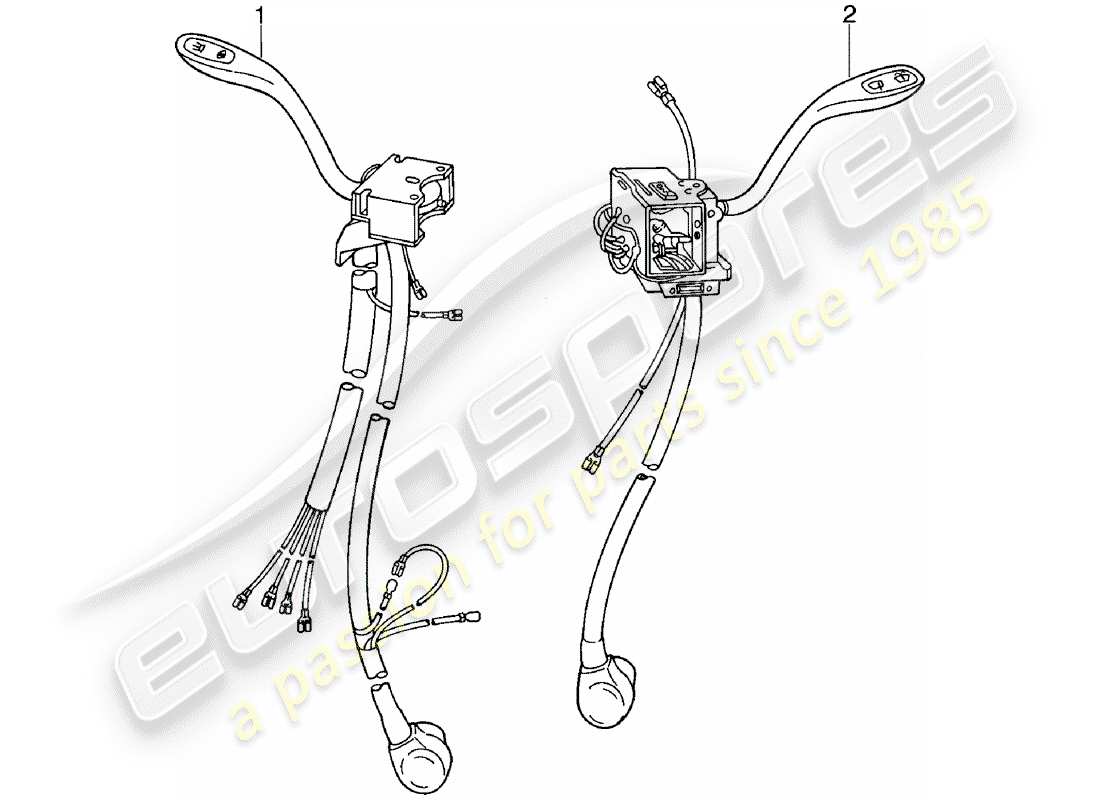 porsche 1978 (911) steering column switch part diagram