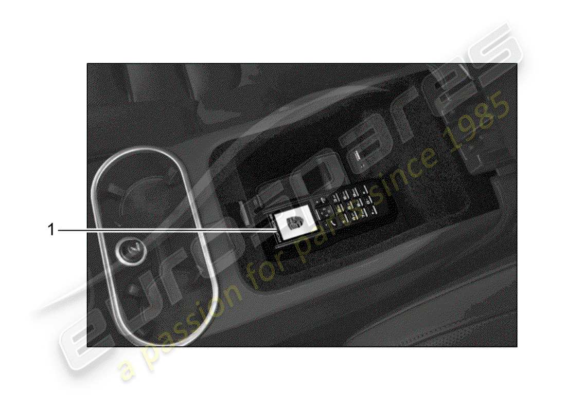 porsche 2009 (tequipment cayenne) telephone handset with parts diagram