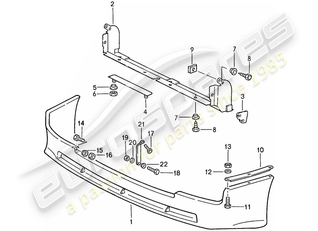 porsche 1991 (944) front spoiler - d >> - mj 1989 part diagram