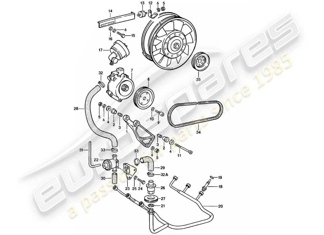 porsche 1980 (911) air injection part diagram
