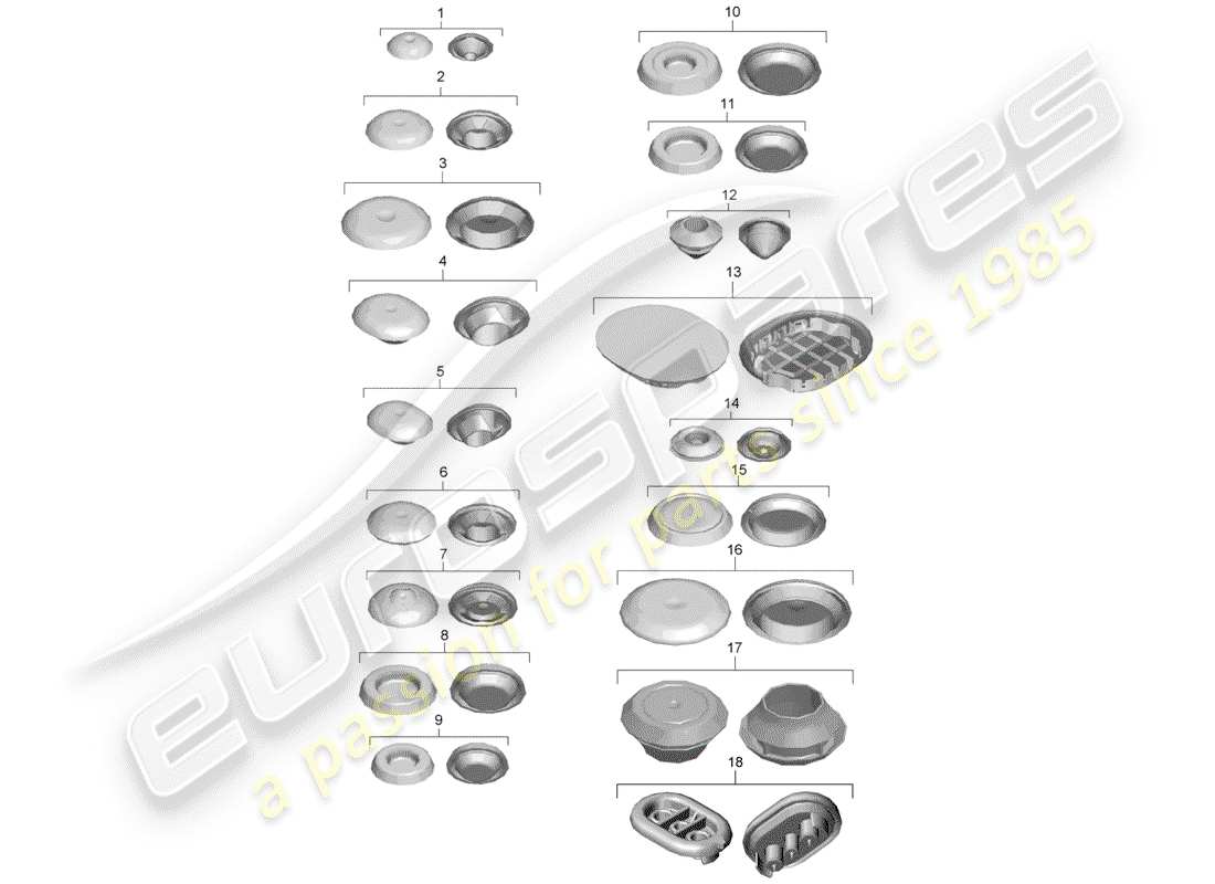 porsche 2015 (981 boxster) bungs parts diagram