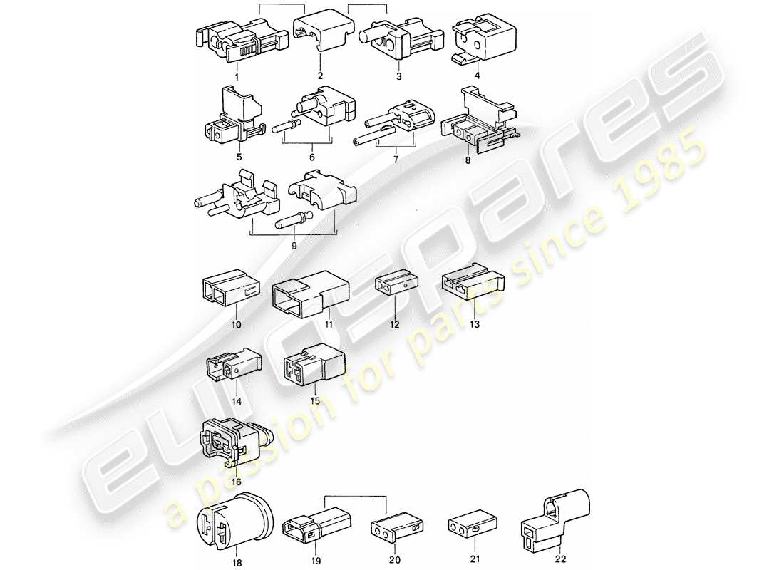 porsche 1978 (911) connector housing part diagram