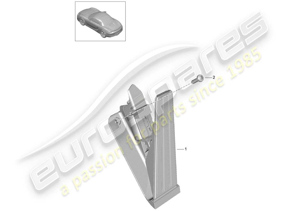 porsche 2012 (981 boxster) accelerator pedal parts diagram