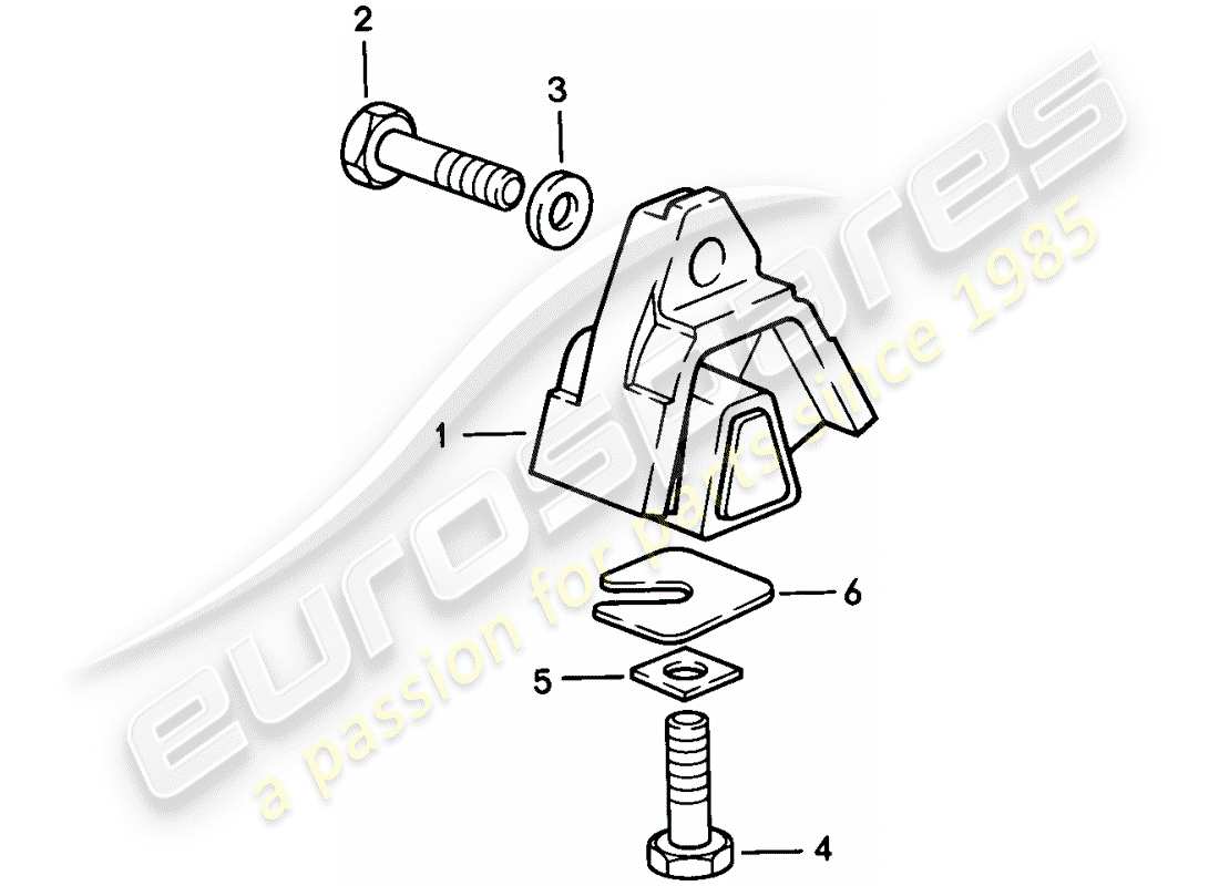 porsche 928 (1985) automatic transmission - transmission suspension part diagram