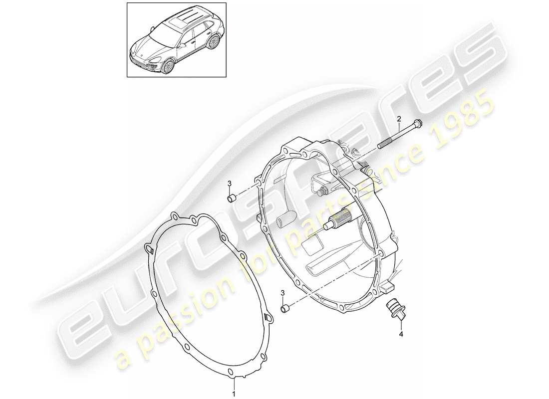 porsche 2017 (cayenne e2 92a) mounting parts for engine and transmission part diagram