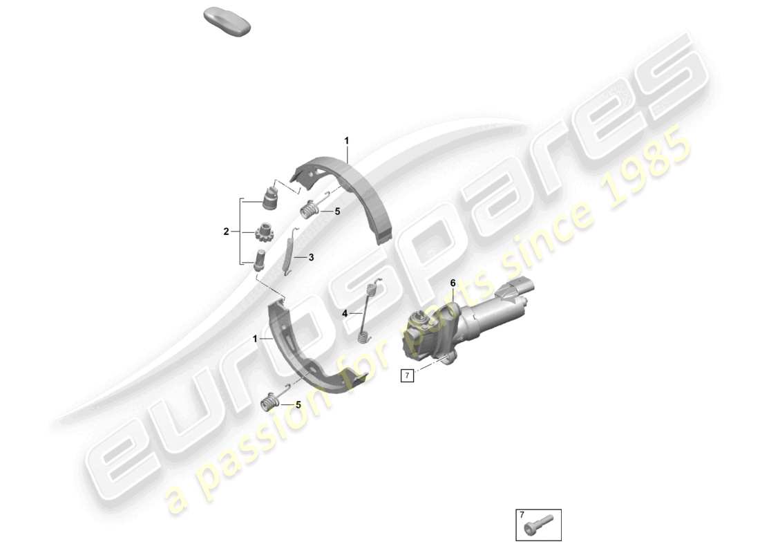 porsche 2019 (718 boxster spyder) parking brake part diagram