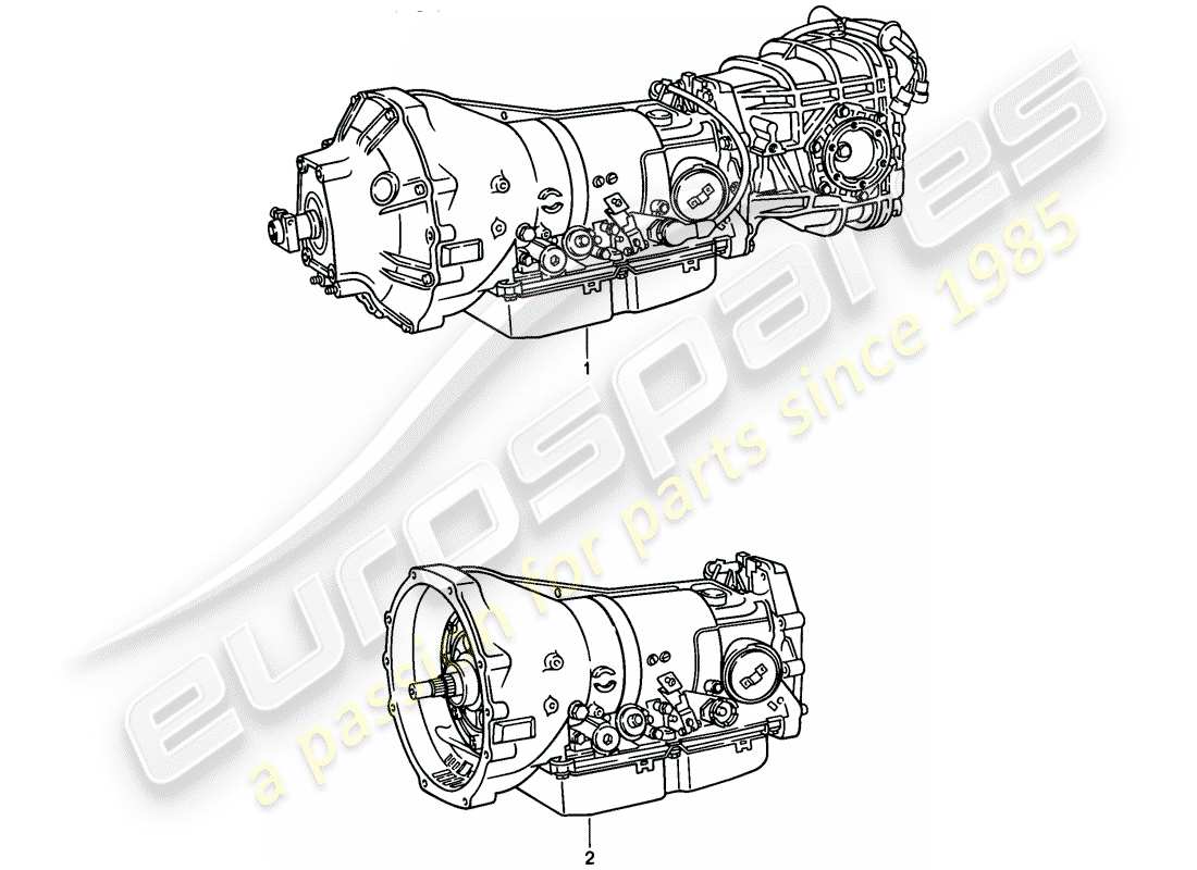 porsche 1983 (928) automatic transmission - replacement transmission part diagram