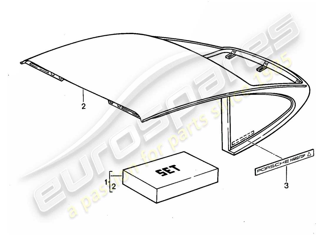 porsche 2004 (tequipment) roof transport system part diagram