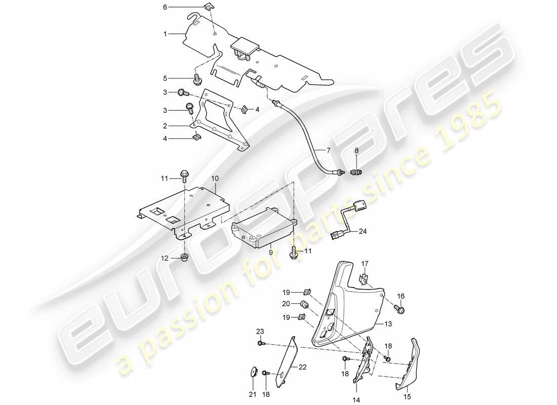 porsche 2011 (997-2 gt3) telephone parts diagram