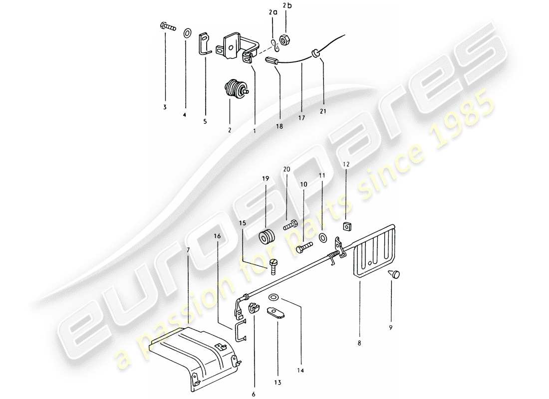 porsche 1974 (914) cooling air control part diagram