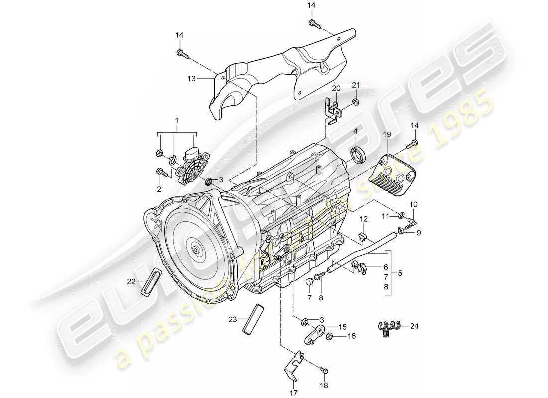 porsche 2009 (cayenne e1 9pa) tiptronic multi-function switch for automatic gearbox accessories parts diagram