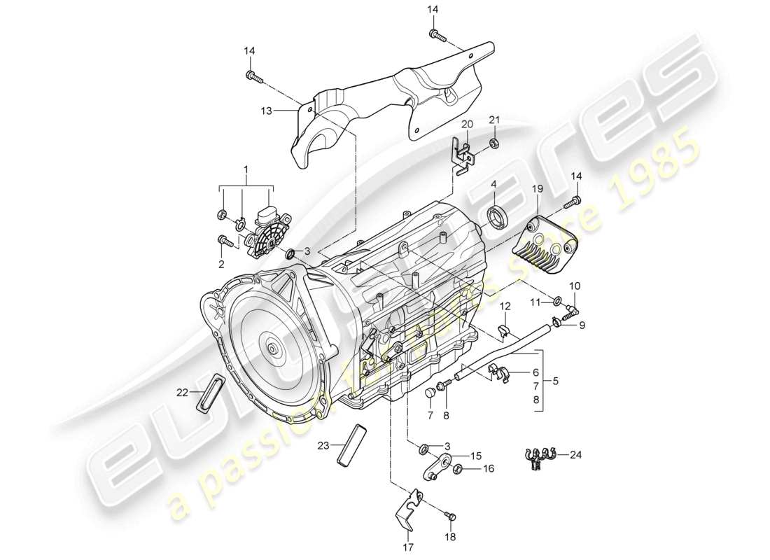 porsche 2010 (cayenne e1 9pa) tiptronic multi-function switch for automatic gearbox accessories parts diagram