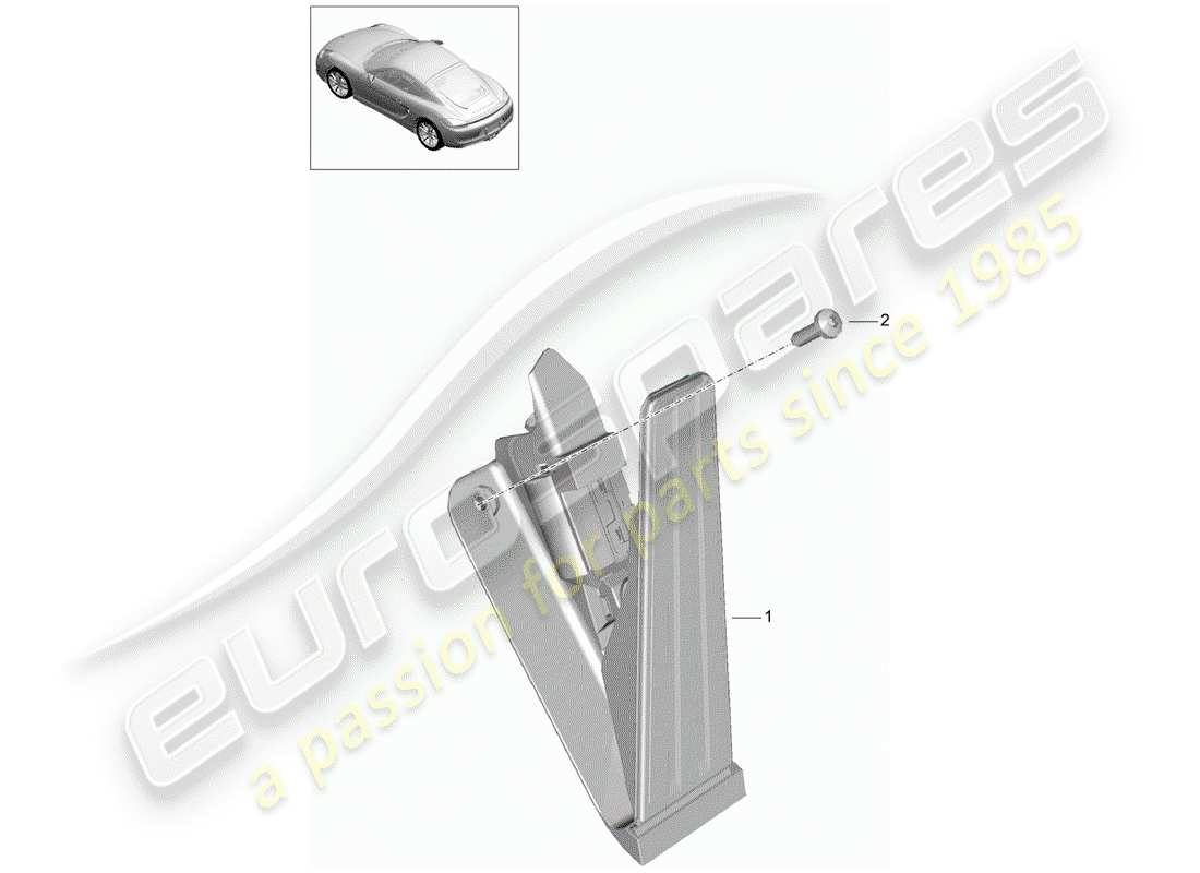 porsche 2016 (981 cayman) accelerator pedal throttle control part diagram