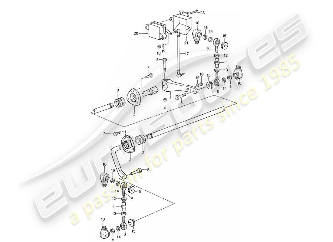 porsche 1987 (959) stabilizer parts diagram