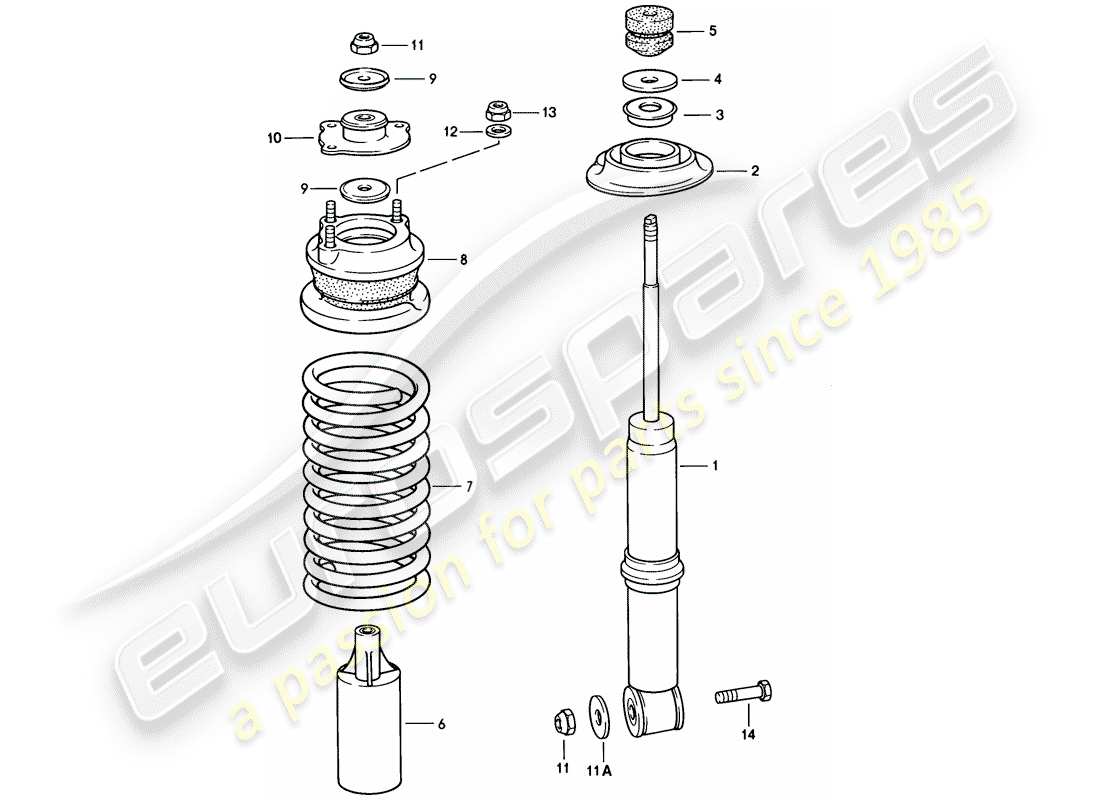 porsche 1985 (928) suspension - front axle - f >> 92-es840 218 - f >> 92-es849 566 parts diagram