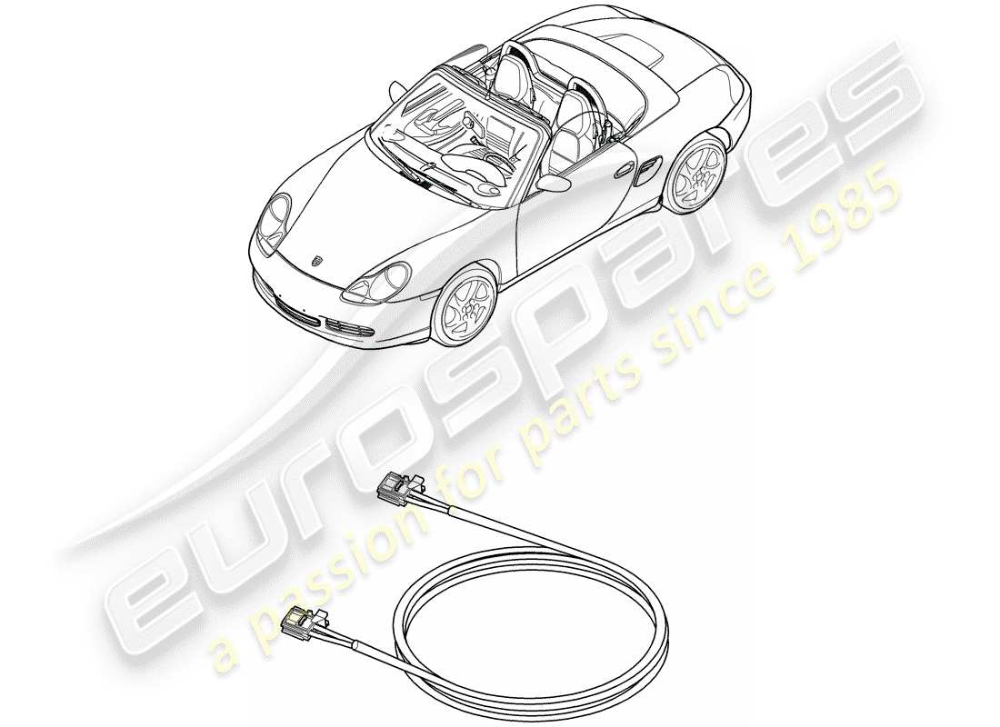 porsche 1997 (986 boxster) fibre optic wave conductor d - mj 2003>> part diagram