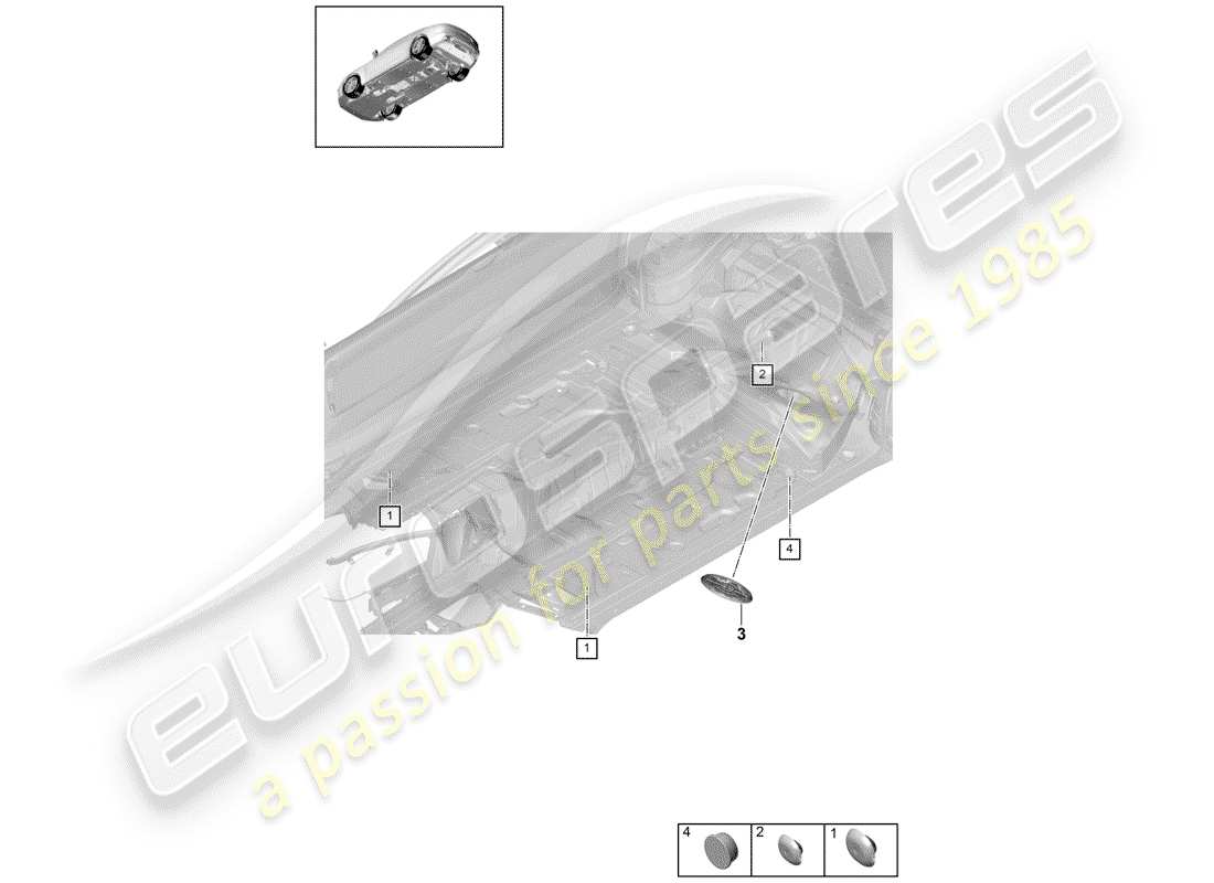porsche 2018 (panamera 971-1) bungs inner part diagram