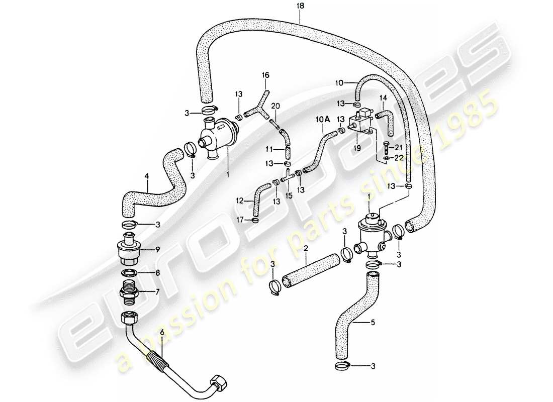 porsche 1993 (964) air injection parts diagram