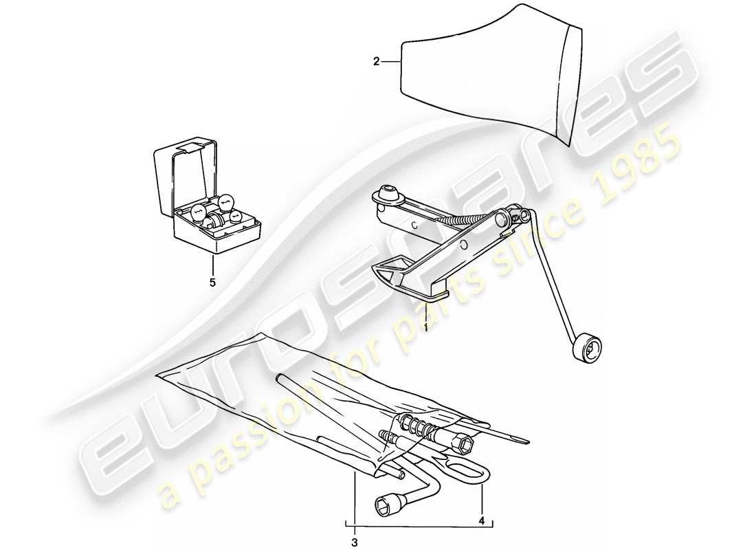 porsche 1983 (928) tool part diagram