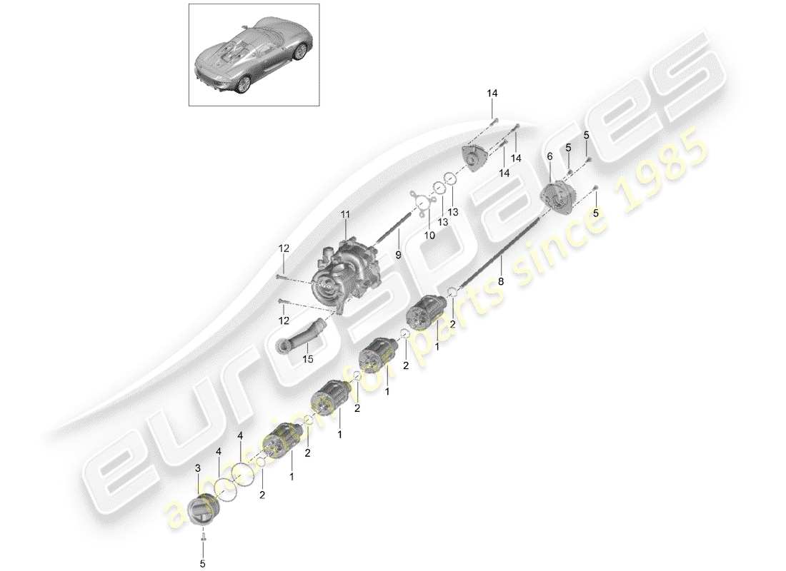 porsche 2015 (918 spyder) oil pump parts diagram