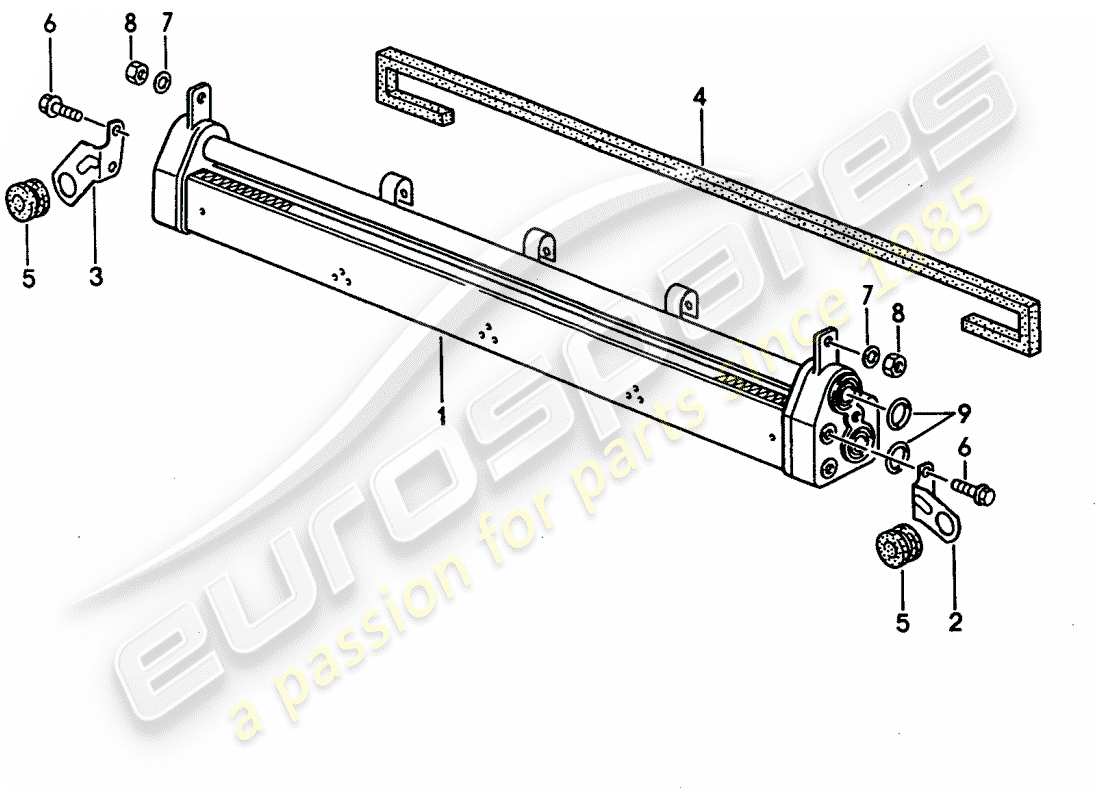 porsche 1995 (928) engine oil cooling parts diagram