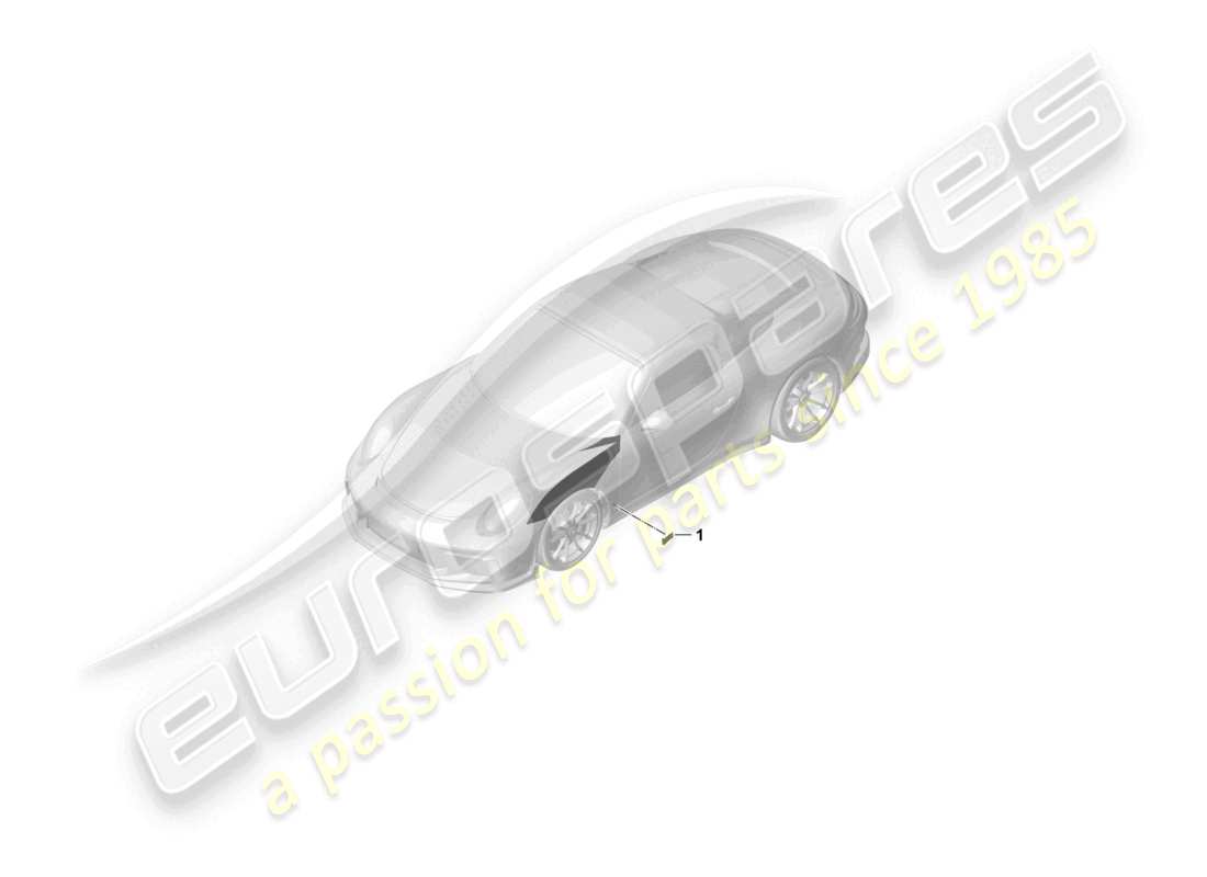 porsche 2014 (991-1 r/gt3/rs) trim strip for bumper wing part diagram