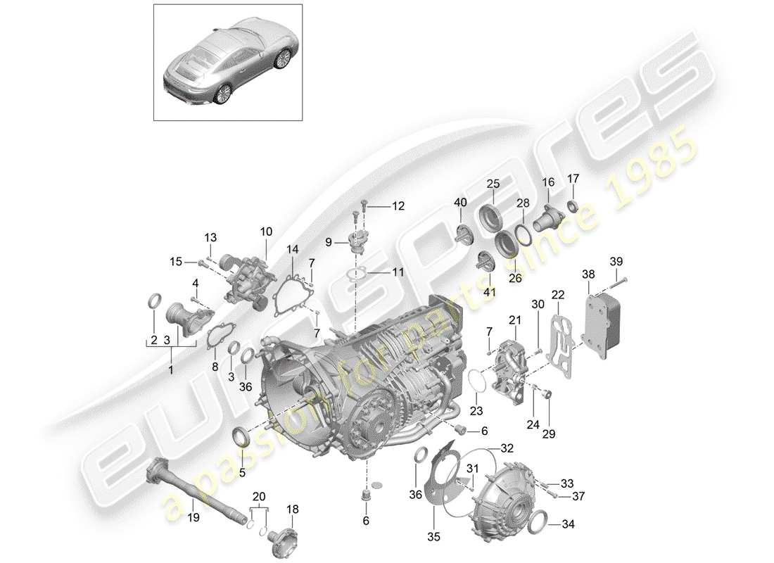 porsche 991 gen. 2 (2020) manual gearbox parts diagram