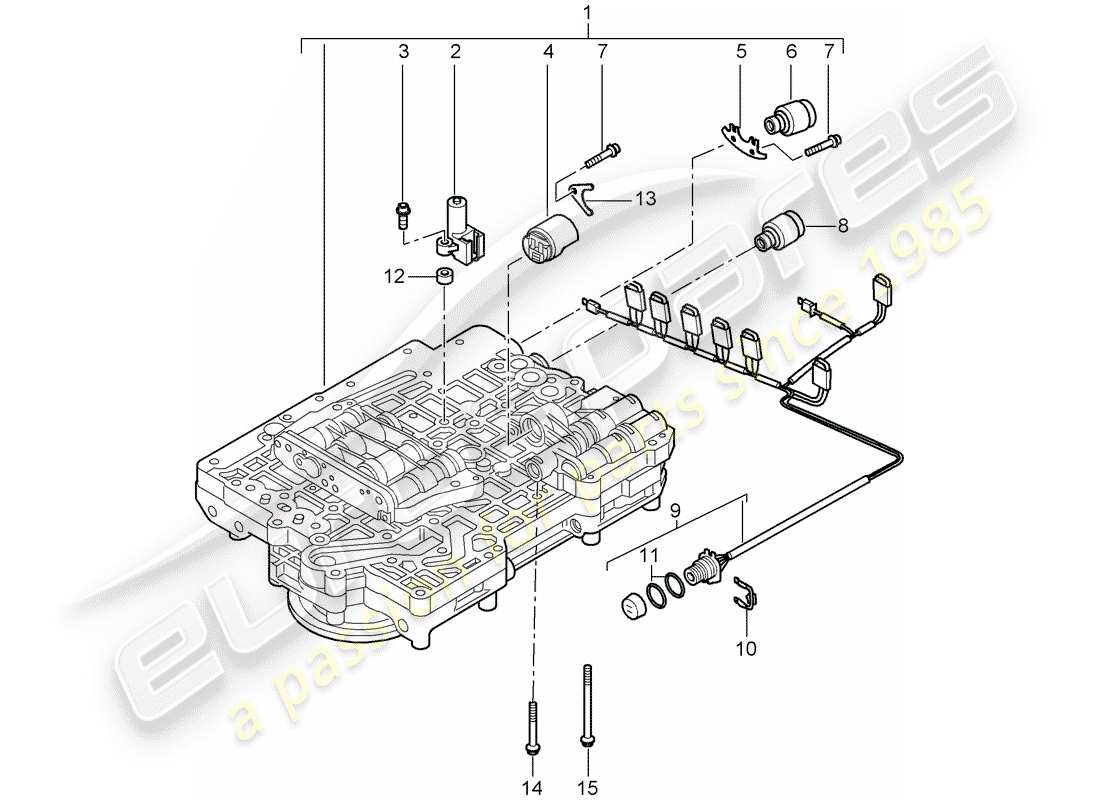 porsche cayman 987 (2006) tiptronic parts diagram