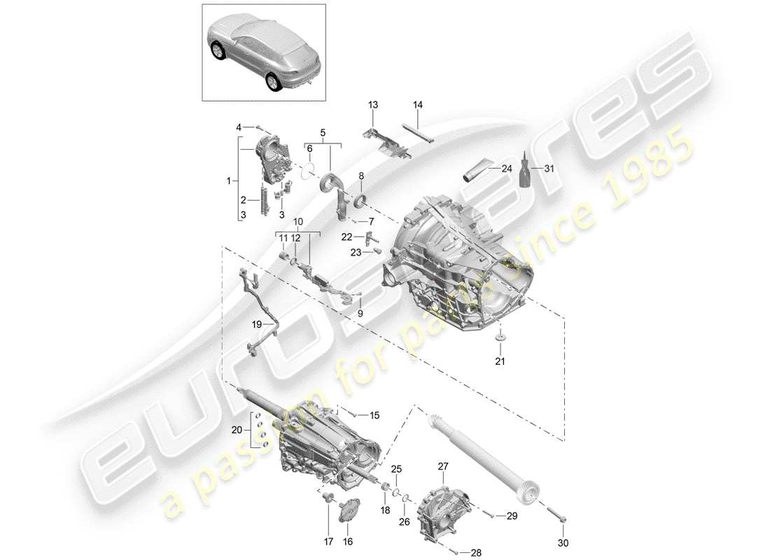 porsche 2016 (macan) oil pump wire set part diagram