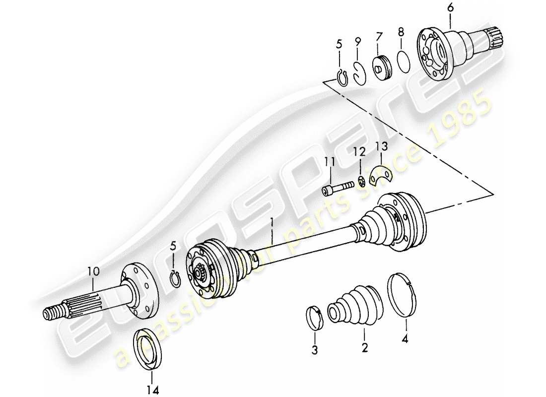 porsche 1966 (911/912) drive shaft - - loebro - - d >> - mj 1968 part diagram