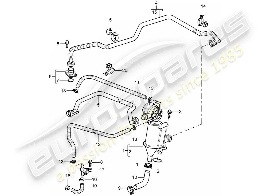 porsche 2005 (997-1) crankcase parts diagram
