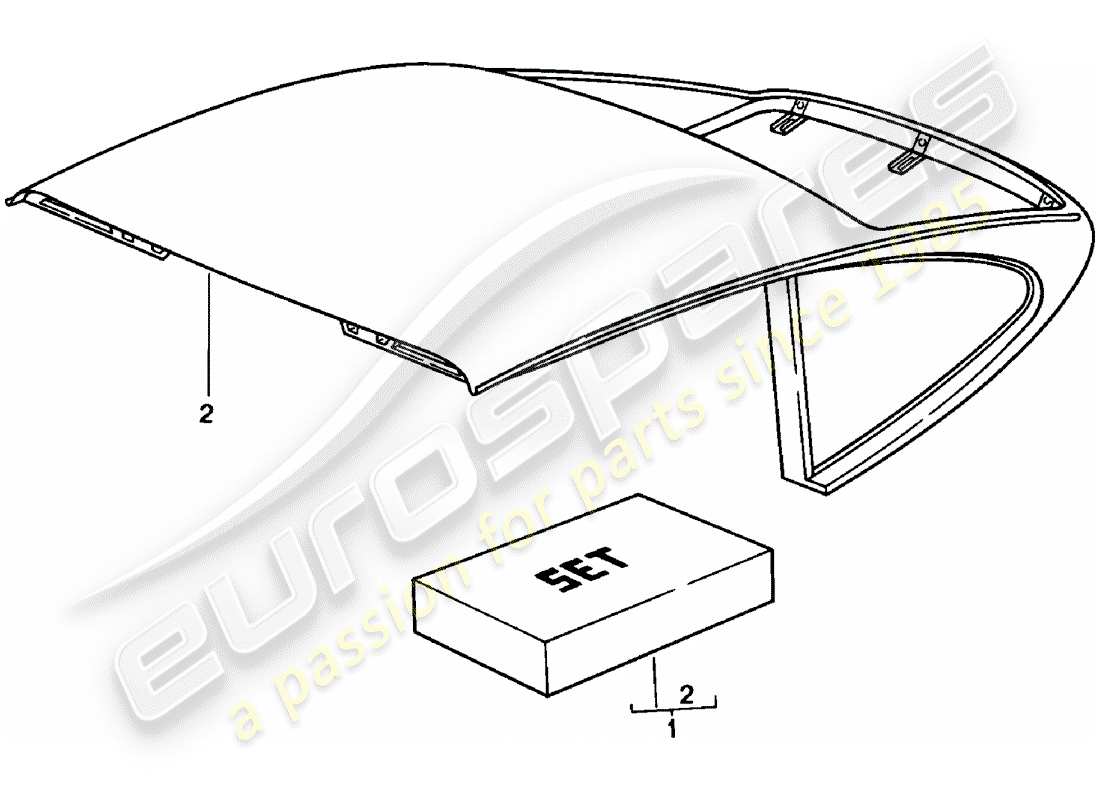 porsche 1978 (911) hardtop part diagram